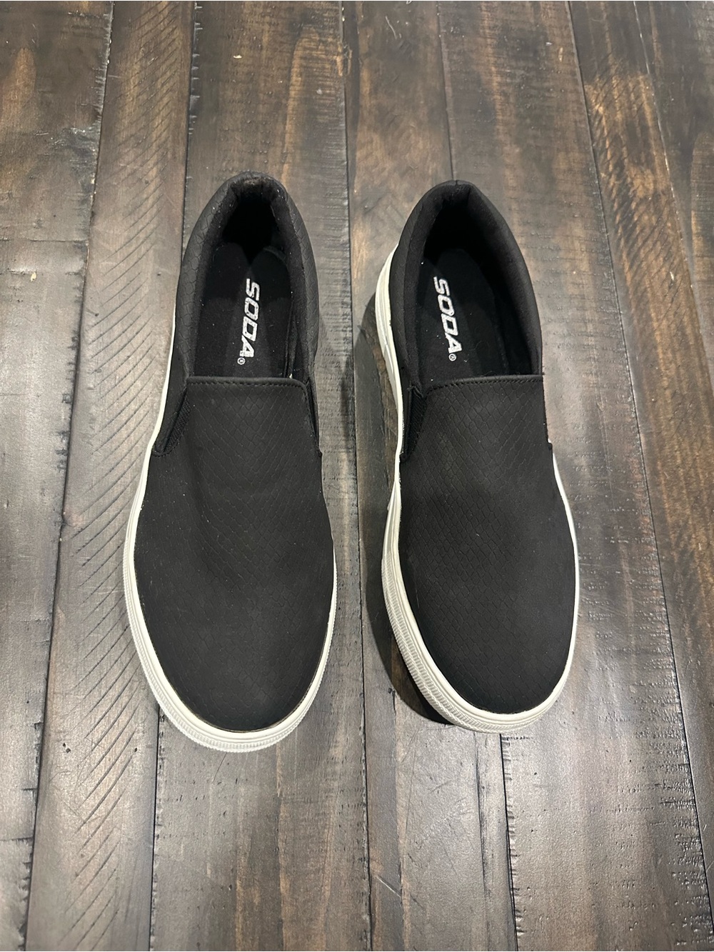 Soda Black Slip-On Women’s Sneaker